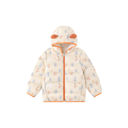 【新会员5折内购】英氏商场同款儿童羽绒服秋冬保暖男童女童轻薄羽绒外套防寒连帽羽绒服新款超韧绒 商品图2