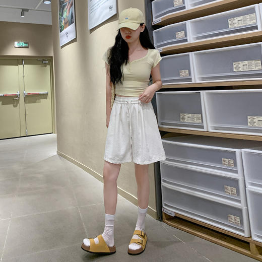 【YW】无忧购醋酸韩版休闲五分短裤显瘦百搭1880（截单后3-5天发货） 商品图2