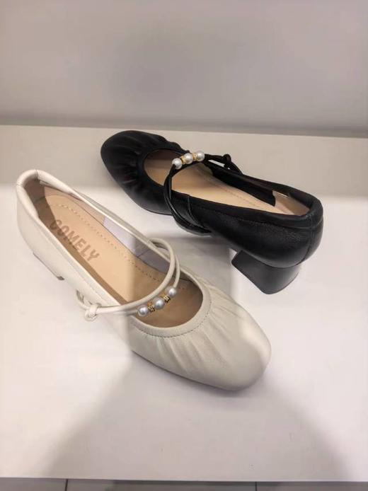 【云粉节】BF楼康莉2025秋季新款复古粗高跟玛丽珍鞋女真皮浅口单鞋KYQ55308  吊牌价1080 活动价599 商品图2