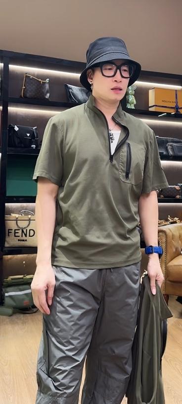 半领拉链短袖上衣时尚百搭口袋设计 商品图0