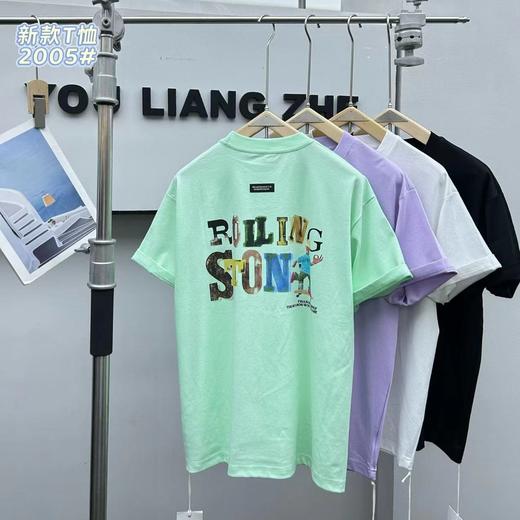 字母印花男装圆领T恤夏季短袖个性印花上衣   YLZ-MZ-2005* 商品图0