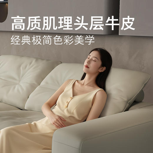 顾家家居整装 意式极简皮艺固定沙发KZ.9065克劳德G 商品图2