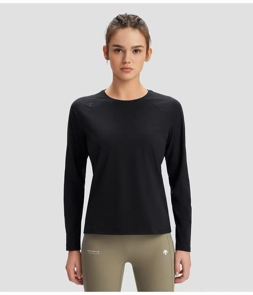 点此购买 迪桑特春季秋女子针织套头拼接收腰修身长袖运动休闲打底卫衣 37 326275 商品图3