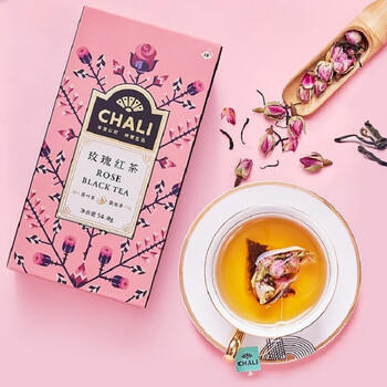CHALI茶里 玫瑰红茶54g 茶包 重瓣红玫瑰花 养生茶饮 花草茶18包/盒 /水饮冲调 /花草/养生茶 /代用茶/花草茶 商品图1