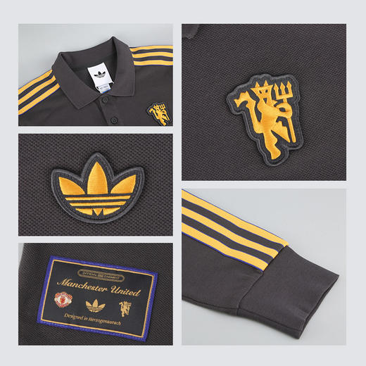 小李子ADIDAS阿迪达斯曼联足球休闲文化长袖POLO衫成人男JN2822 商品图1