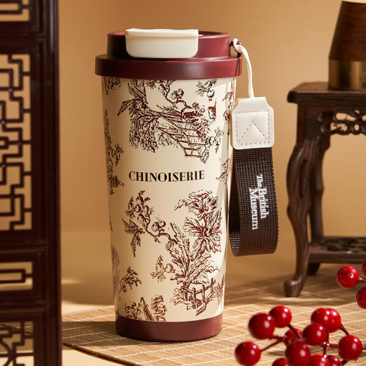 大英博物馆东方梦境系列花园秘境便携咖啡保温杯-红金 商品图1