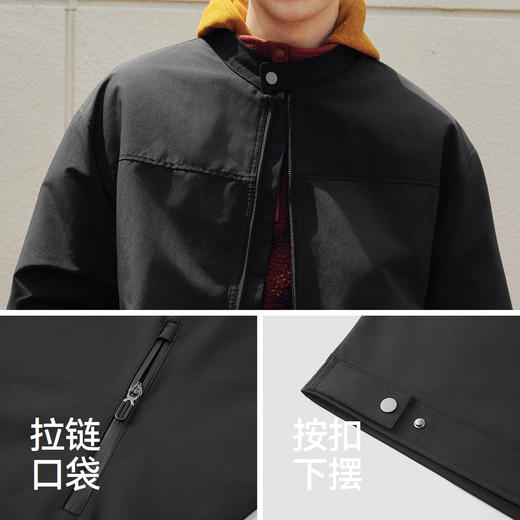[商场同款]森马外套男士上班通勤立领夹克防泼水2025秋装新款上衣 商品图3