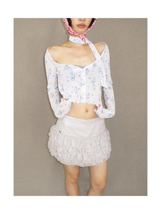 Kaiy Xiao 早秋系列 满月小兔子花边开衫 商品图1