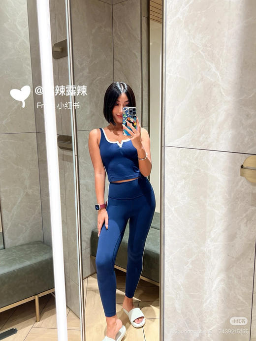 86-2 渠道货 lulu周年限定款 侧边条 九分瑜珈裤 青春靓丽时髦 运动裤 商品图7