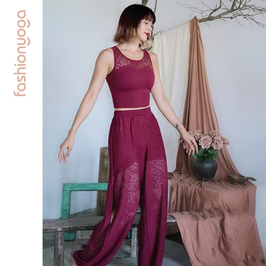 FC10256凡圣瑜伽运动背心女带胸垫短款专业防震网纱美背无袖t恤 商品图14