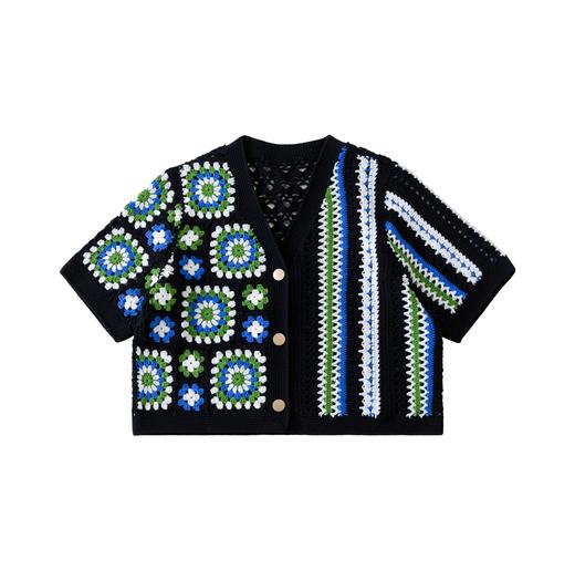 苏苏姐家起点拼花上衣手工diy钩针编织4股牛奶棉毛线团材料包 商品图4