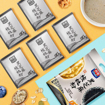 西麦黑芝麻核桃粉600g燕麦片黑芝麻糊冲饮谷物代餐粉营养早餐独立包装 /水饮冲调 /冲饮谷物 /五谷粉粉 商品图4