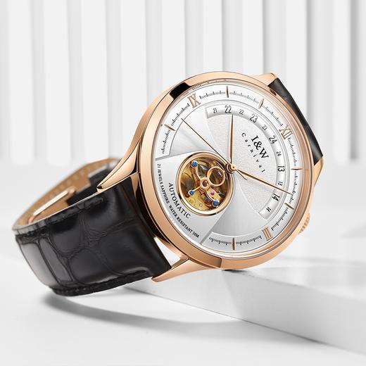 【质保两年】I&W爱沃驰机械表 进口机械机芯 蓝宝石表镜  防水防眩光 防刮耐磨 商品图9