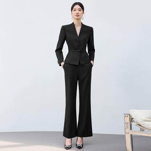 IWY/黑色西装套装女正式场合接待工作服高端酒店前台职业装正装25CP741 商品图1