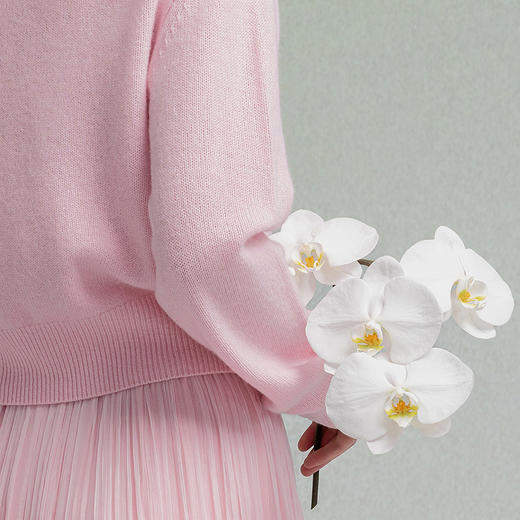 【林栖设计小店】【手工钉花】绵羊毛毛织上衣舒适2025秋季新款套头毛衣女F1953240 商品图4