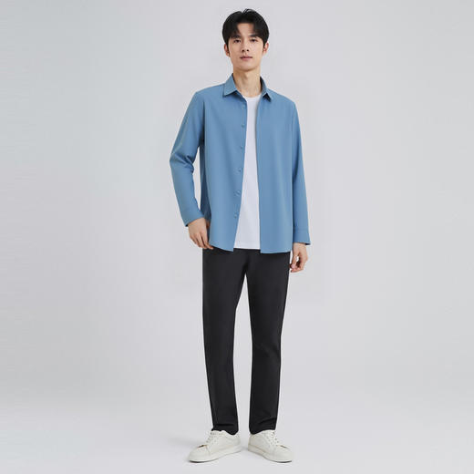 【加绒厚款】圣得西长袖衬衫2025秋男款开衫扛皱易打理百搭上衣 商品图13