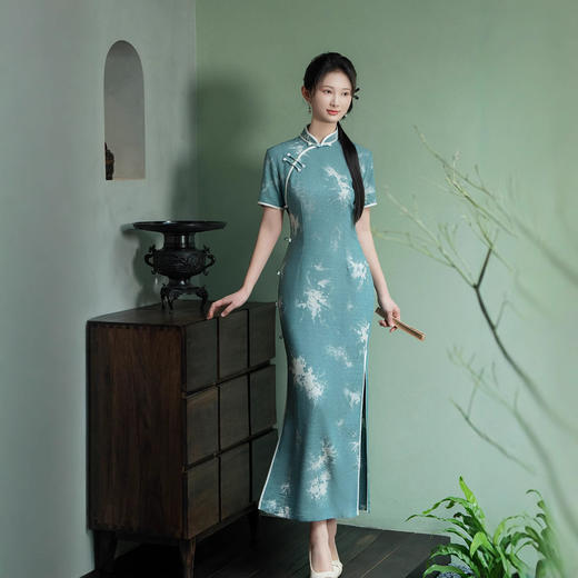 SY25362025年新款旗袍春款长款时尚显瘦复古高档旗袍 商品图0