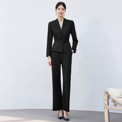 IWY/黑色西装套装女正式场合接待工作服高端酒店前台职业装正装25CP741 商品图0