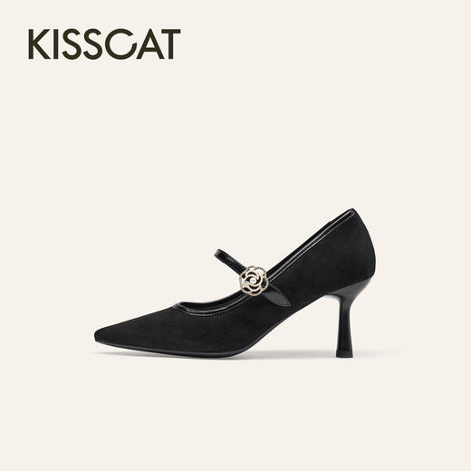 【云粉节】BF楼KISSCAT接吻猫[今日主角]婚鞋25秋新尖头高跟鞋新中式浅口单鞋女KA65510-11吊牌价1399活动价799 商品图1