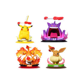 Twinkmont 超极巨化宝可梦系列 小尺寸手办超极巨化皮卡丘耿鬼摆件手机支架