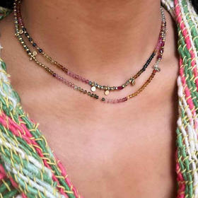 北京仓｜ROOM SERVICE-ADOUM-串珠 碧玺 长项链（多种戴法）［法国设计师］