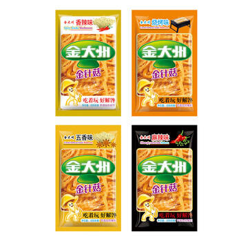 金大州香辣金针菇500g 麻辣休闲零食辣味红油素食即食下饭菜小包装 /休闲食品 /豆干/素食零食 /卤味蔬菜零食 商品图3