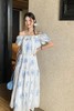 SUMMER & SAGE 优雅蓝色印花套装裙 20858 商品缩略图3