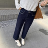 早秋必入神裤！烟管牛仔裤女2025新款高腰直筒宽松显瘦法棍九分裤！ 商品缩略图3