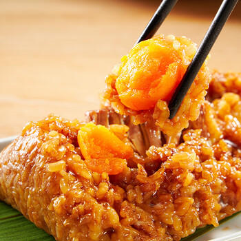 五芳斋粽子中华老字号 蛋黄猪肉粽140克*2只 嘉兴特产真空包装早餐 /休闲食品 /节庆食品 /粽子 商品图4