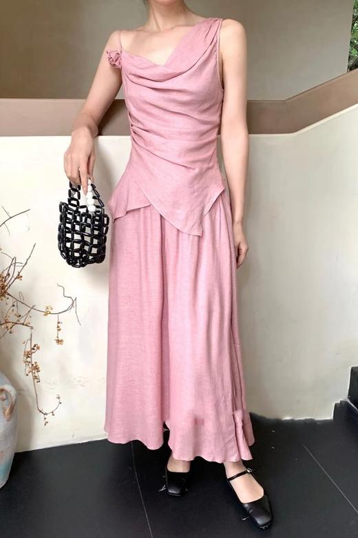 Stay2Weeks 温柔显瘦褶皱吊带套装裙 20854 商品图4