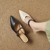 【预售5天】包头凉拖鞋女夏季外穿气质羊皮细跟尖头半拖一脚蹬高跟穆勒鞋JLY&18-666 商品缩略图1