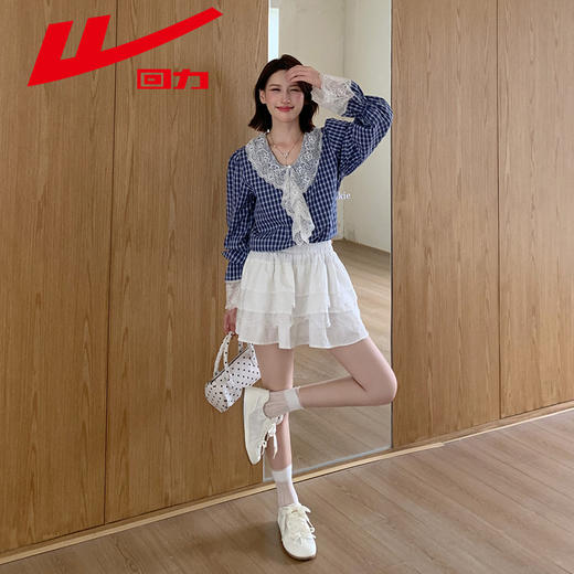 回力芭蕾德训鞋女2025新款复古小白鞋圆头黄色多巴胺泡芙鞋板鞋子WXY-M366N 商品图2