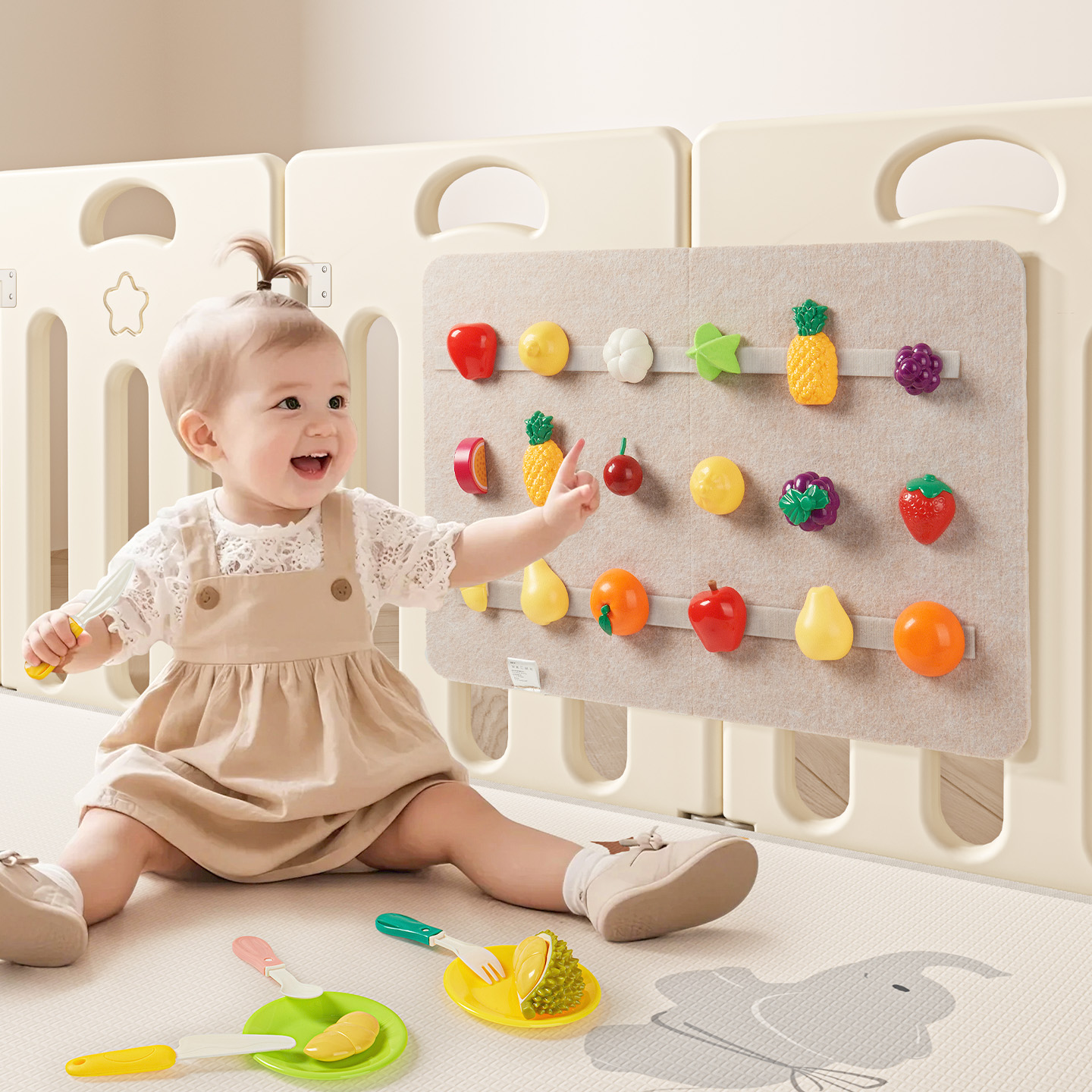 BABYGO水果切切乐玩具蔬菜套装仿真过家家玩具