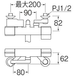 日本三荣SANEI壁挂淋浴恒温花洒SK18C-S9L08 商品图7
