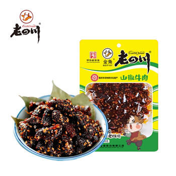 老四川 山椒牛肉60g 休闲零食 四川特产金角中华老字号 /休闲食品 /肉类零食 /牛肉类 商品图5