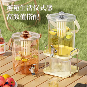 轻奢冷水壶柠檬水果茶桶高级感带龙头大容量饮料桶凉水冷泡壶家用