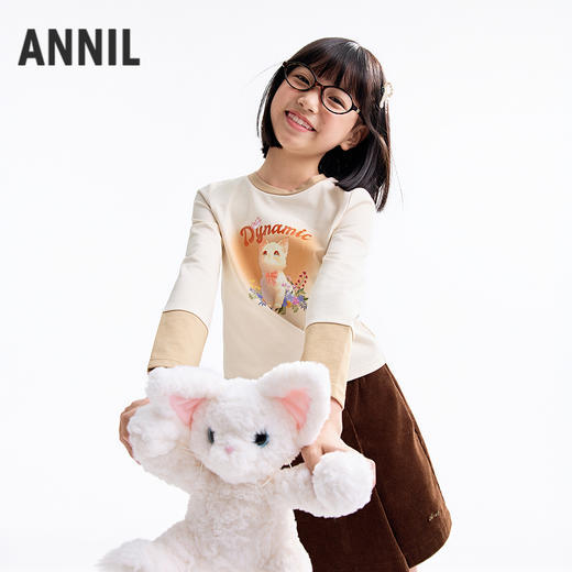 【实体店同款】女童长袖针织衫秋季新款安奈儿童装AG531299 商品图2