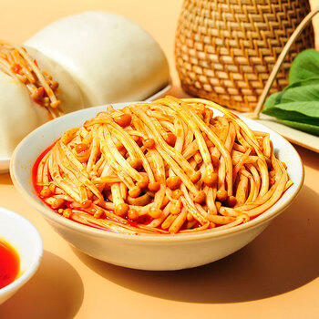 金大州 香辣红油金针菇 35g*20 休闲办公室零食素食小吃下饭菜 /休闲食品 /豆干/素食零食 /卤味蔬菜零食 商品图3