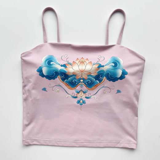 【现货秒发】壁虎瑜伽【墨韵莲心-套装】限量款印花瑜伽两件套 【可拆卸胸垫】（标准码） 商品图8