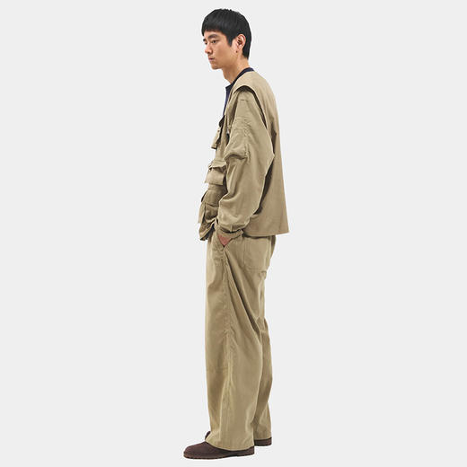 meanswhile Memory Peach Double Knee PT绒棉宽松锥形军事风长裤 商品图2