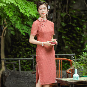 「自」全新升级【铂金会员339/天猫459/差价120】(54957)洛诗琳新款新中式连衣裙2025夏季复古雪国风改良旗袍裙女