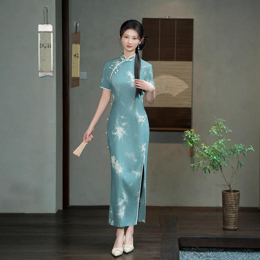 SY25362025年新款旗袍春款长款时尚显瘦复古高档旗袍 商品图3