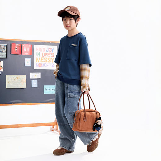 【实体店同款】男童圆领长袖上衣秋季新款安奈儿童装AB531128 商品图3