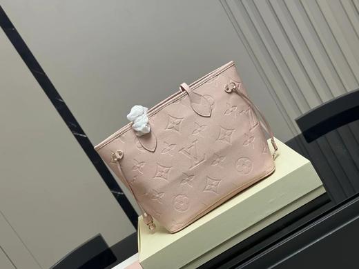 D080652粉色压花Neverfull单肩手提包中号购物袋 商品图0