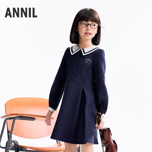 【实体店同款】女童长袖连衣裙秋季新款安奈儿童装AG533316 商品图2