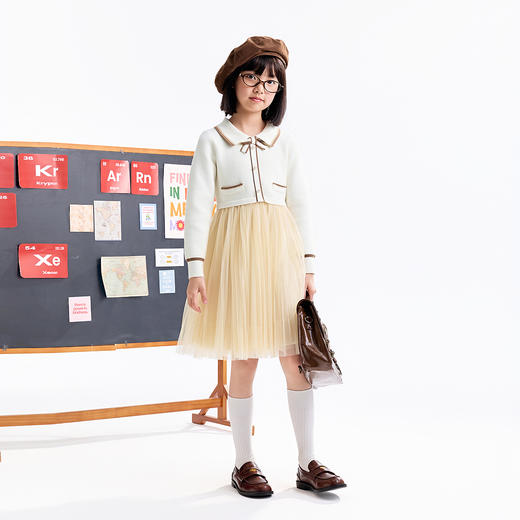 【实体店同款】女童长袖连衣裙秋季新款安奈儿童装AG533030 商品图3