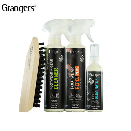 英国GRANGERS 鞋类洗涤防泼水修复套装DWR清洁防水滋养除臭 GRF206 商品图4