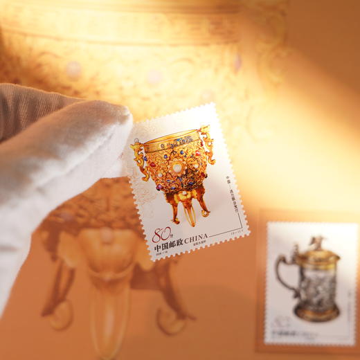 《中轴国宝》紫禁城十大国宝珍邮册 5枚藏书票+80枚珍邮 商品图7