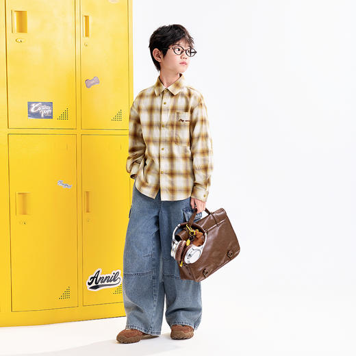 【实体店同款】男童翻领长袖上衣秋季新款安奈儿童装AB531126 商品图3