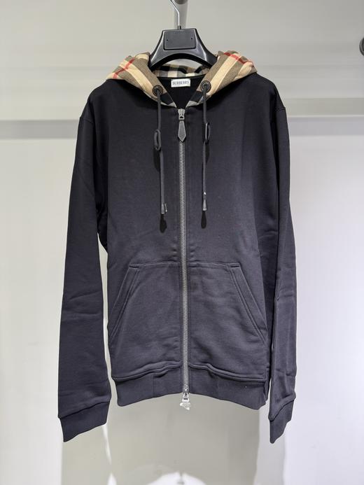 男款拉链格纹帽外套007 商品图0